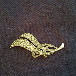 Sterling Silver Marcasite Art Deco Pin